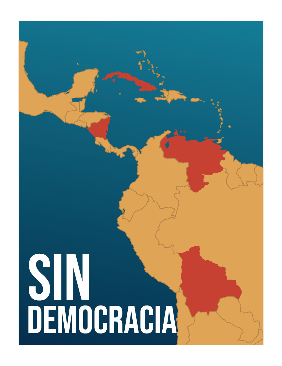 Países sin democracia en Latinoamérica