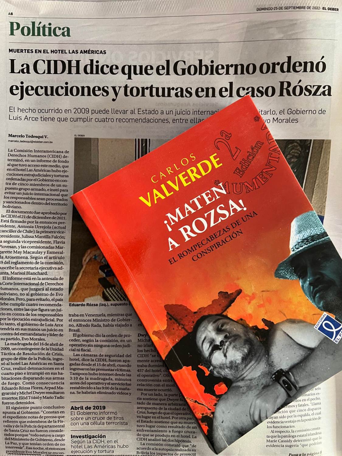 Libro de Carlos Valverde: "Maten a Rozsa"