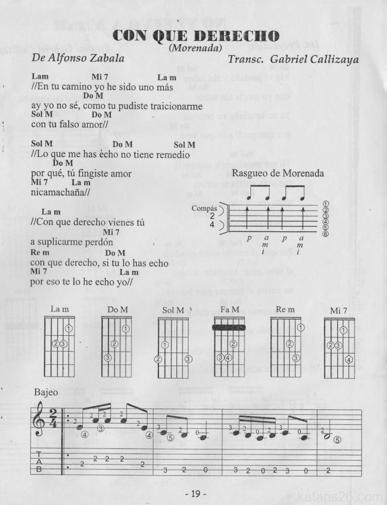 Partitura Guitarra Alfonso Zabala
