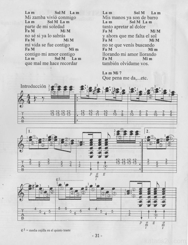 Partituras música folclórica Argentina