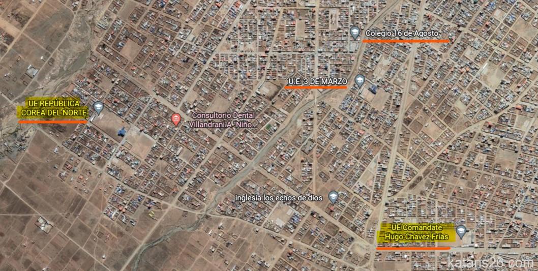Mapa Colegios de El Alto