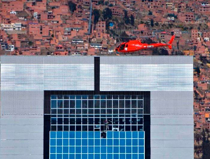 Helipuerto en La Paz, Bolivia