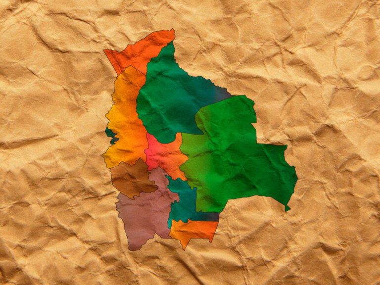 Mapa de Bolivia, departamentos y provincias para colorear [PDF]