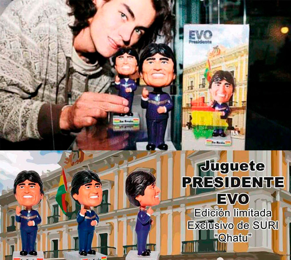 Juguetes de Evo y Nicolás Maduro