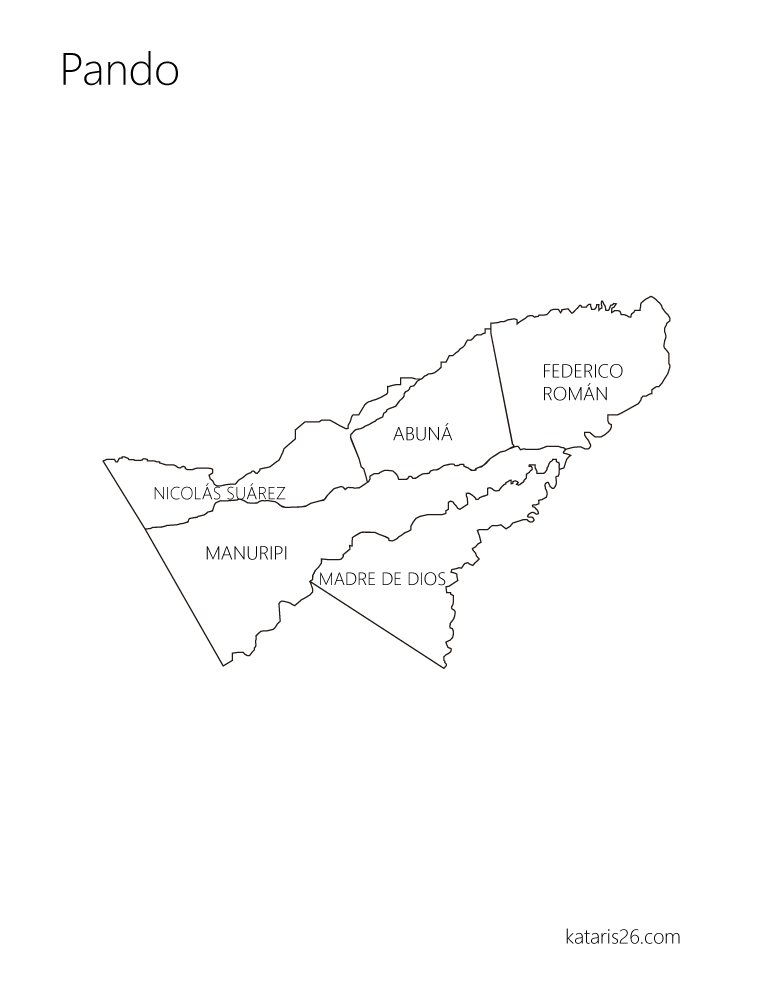 Provincias de Pando en blanco