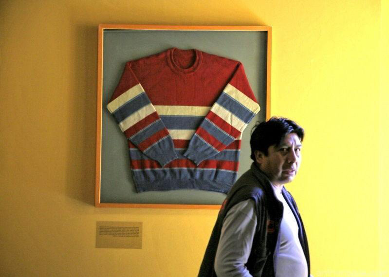 Suéter del presidente de Bolivia, Evo Morales en Museo de la Revolución Democrática y Cultural