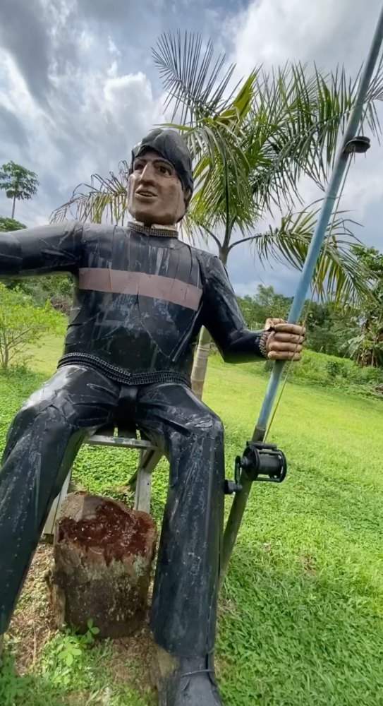 Monumento de Evo Morales en Villa Tunari