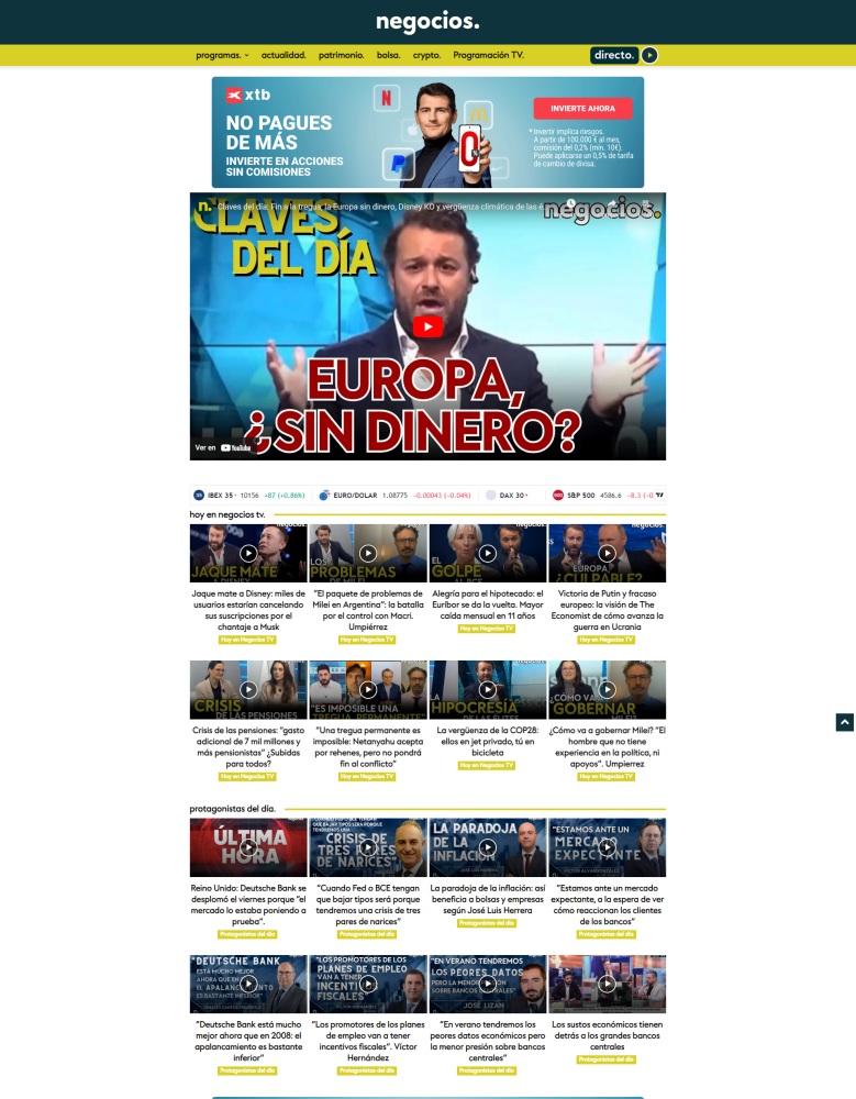 Negocios Tv medio prorruso en España