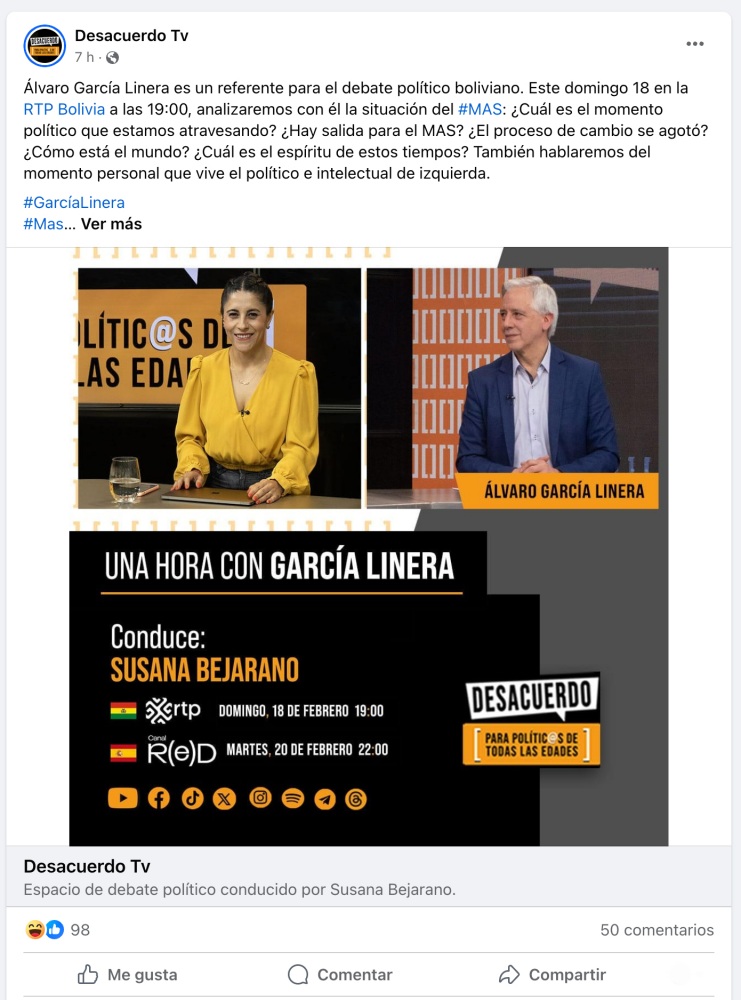 Desacuerdo TV Bolivia Susana bejarano masista