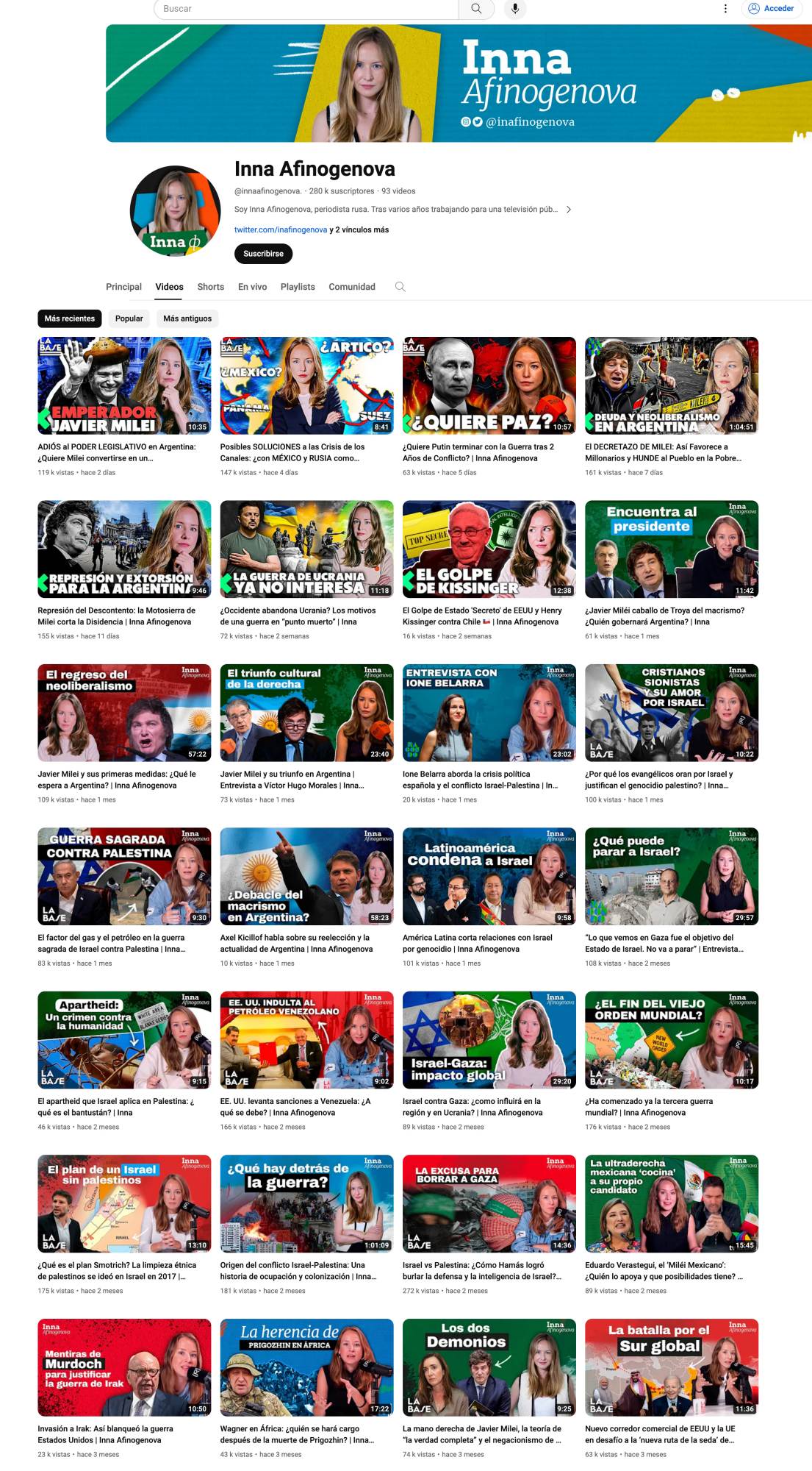 Canales prorrusos en Latam