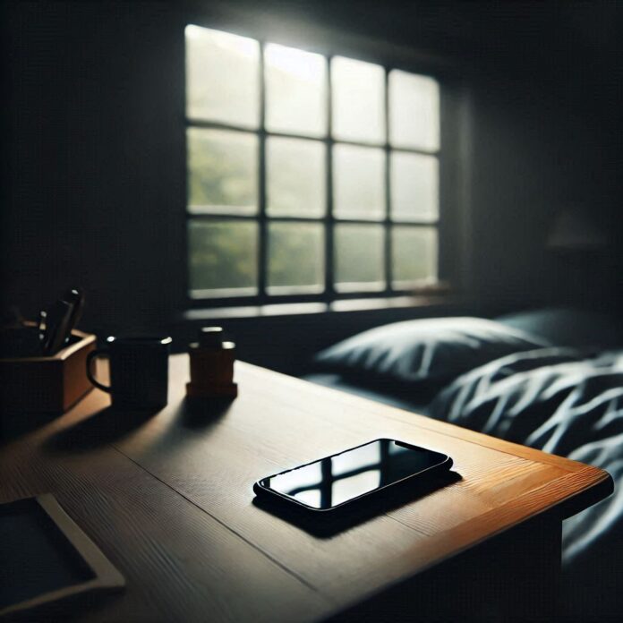 teléfono en la mesa